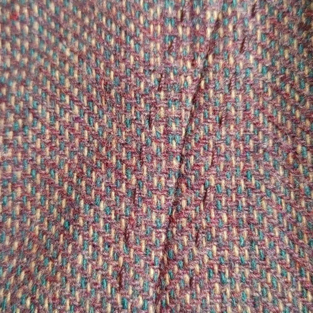 NWOT Coldwater Creek Violet Wool Mix Top-Stitched Tweed Skirt Size 4